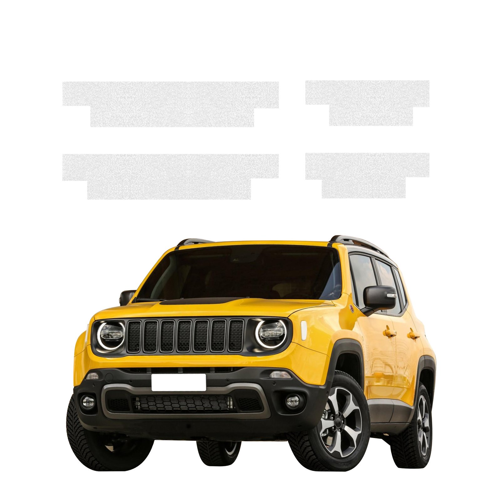 Komplektas 4w1 Bespalvė techninė apsauginė danga slenksčiams Jeep Renegade (2022-2026) GRIZZ HeavyDuty Clear