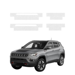 Komplektas 4w1 Bespalvė techninė apsauginė danga slenksčiams Jeep Compass (2020-2024) GRIZZ HeavyDuty Clear