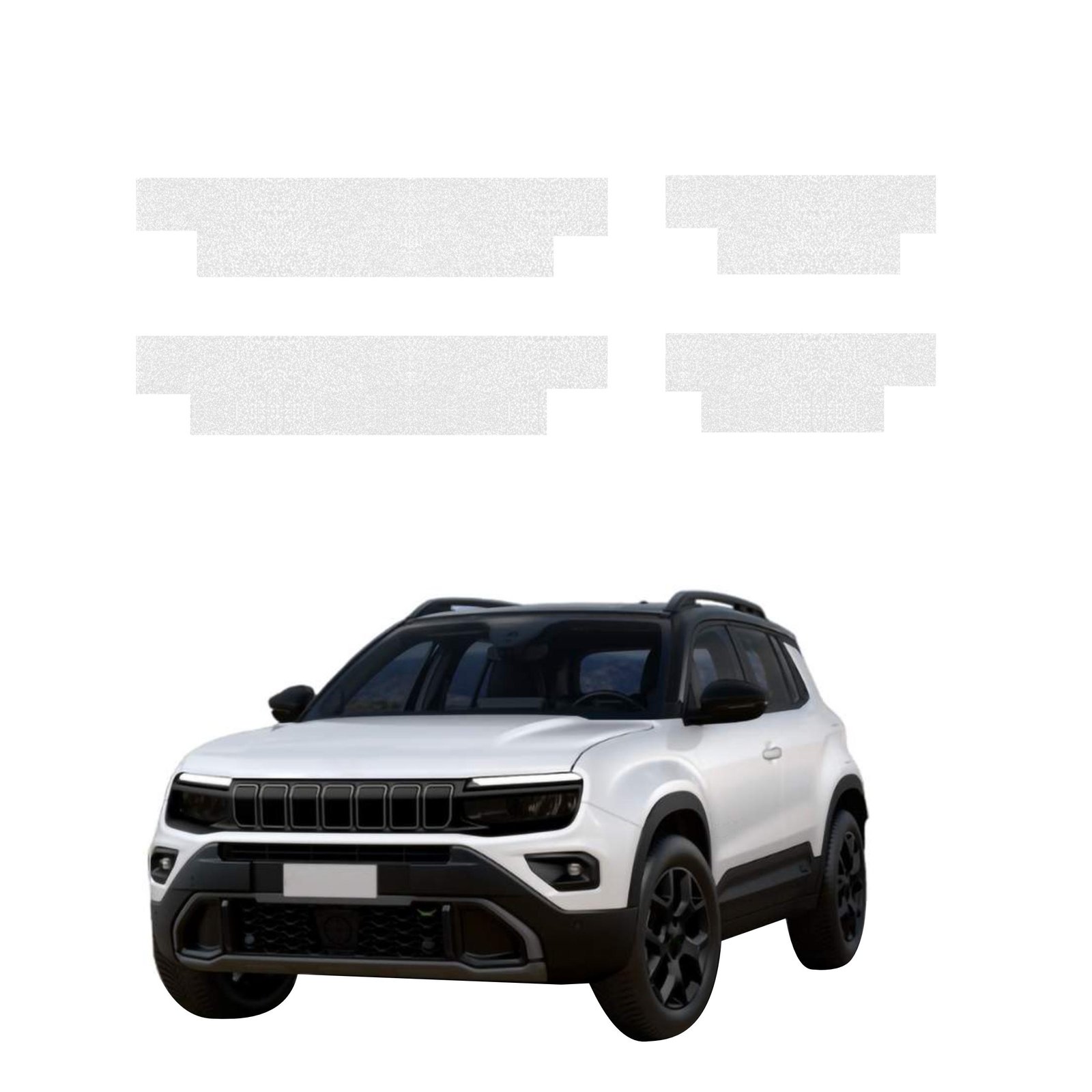 Komplektas 4w1 Bespalvė techninė apsauginė danga slenksčiams Jeep Avenger (2023-2026) GRIZZ HeavyDuty Clear