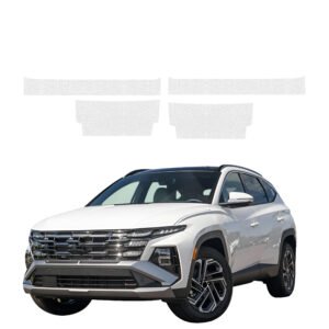 Komplektas 4w1 Bespalvė techninė apsauginė danga slenksčiams Hyundai Tucson Facelift (2024-2026) GRIZZ HeavyDuty Clear