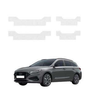 Komplektas 4w1 Bespalvė techninė apsauginė danga slenksčiams Hyundai i30 Wagon (2020-2026) GRIZZ HeavyDuty Clear