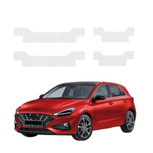 Komplektas 4w1 Bespalvė techninė apsauginė danga slenksčiams Hyundai i30 hečbekas (2020-2026) GRIZZ HeavyDuty Clear