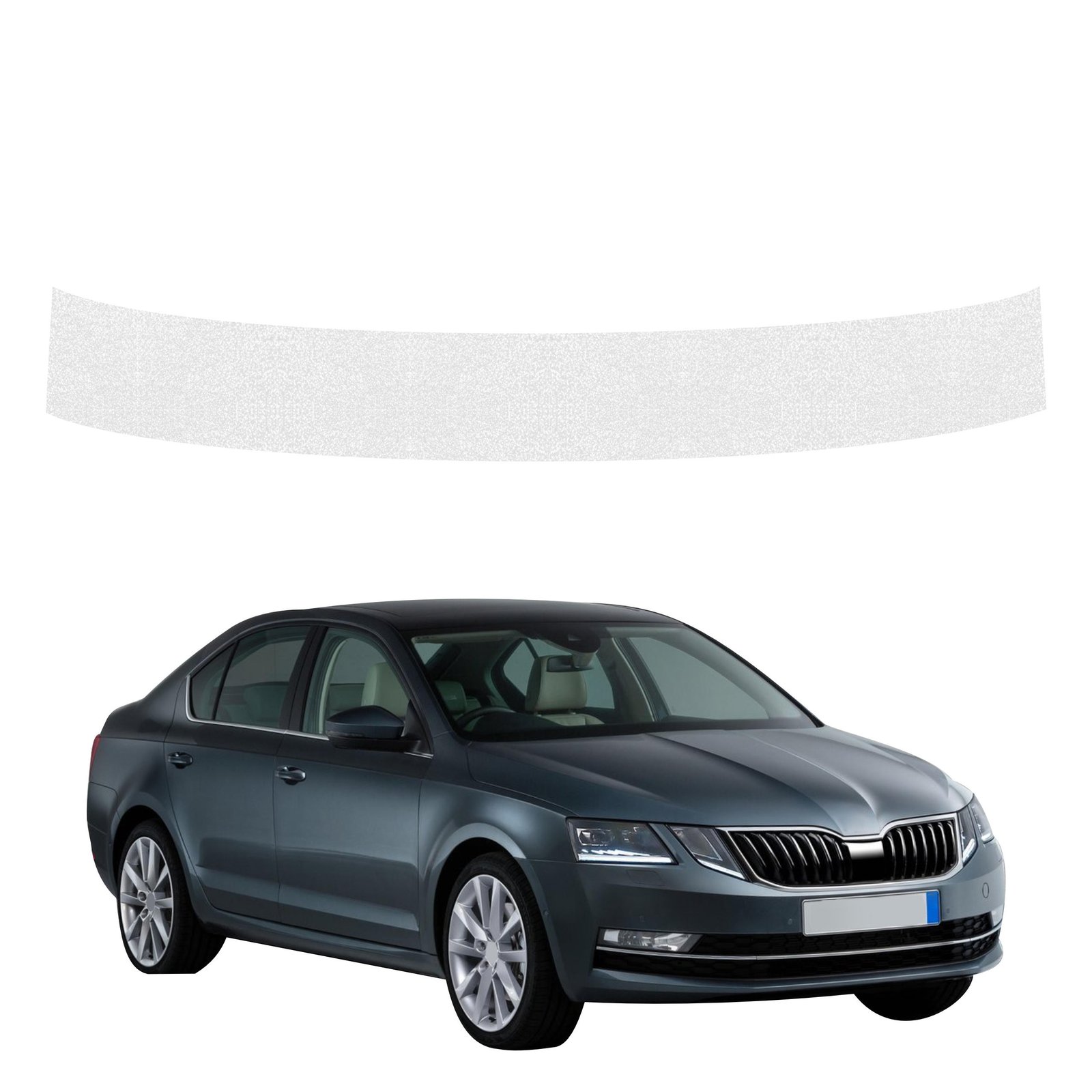 Bespalvė techninė apsauginė danga bagažinės slenksčiui Skoda Octavia 3 (2017-2020) GRIZZ HeavyDuty Clear