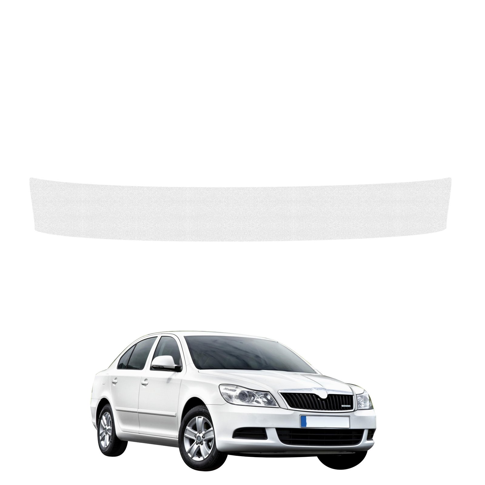 Bespalvė techninė apsauginė danga bagažinės slenksčiui Skoda Octavia 2 Sedan Facelifting (2008-2013) GRIZZ HeavyDuty Clear