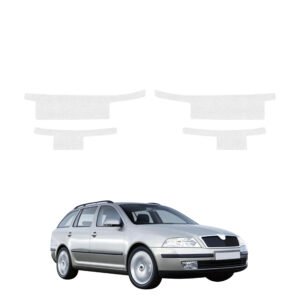 Komplektas 4w1 Bespalvė techninė apsauginė danga slenksčiams Skoda Octavia 2 universalas (2004-2008) GRIZZ HeavyDuty Clear