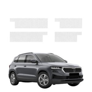 Komplektas 4w1 Bespalvė techninė apsauginė danga slenksčiams Skoda Karoq Facelift (2022-2026) GRIZZ HeavyDuty Clear