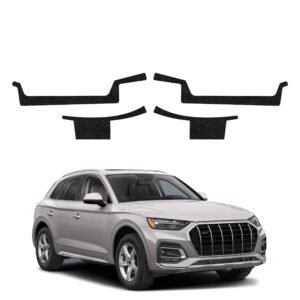 Komplektas 4w1 Juoda techninė apsauginė danga slenksčiams Audi Q5 (2020-2025) GRIZZ HeavyDuty Black