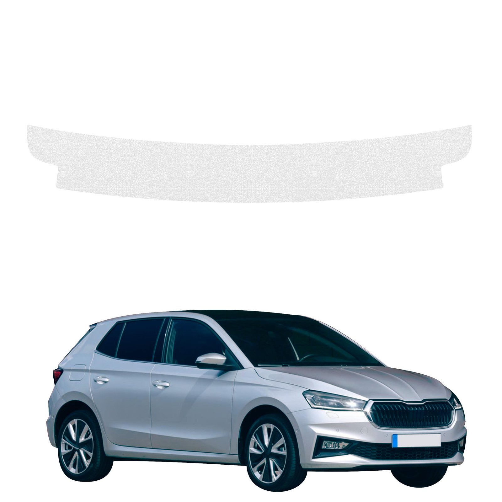 Bespalvė techninė apsauginė danga bagažinės slenksčiui Skoda Fabia 4 (2021-2026) GRIZZ HeavyDuty Clear