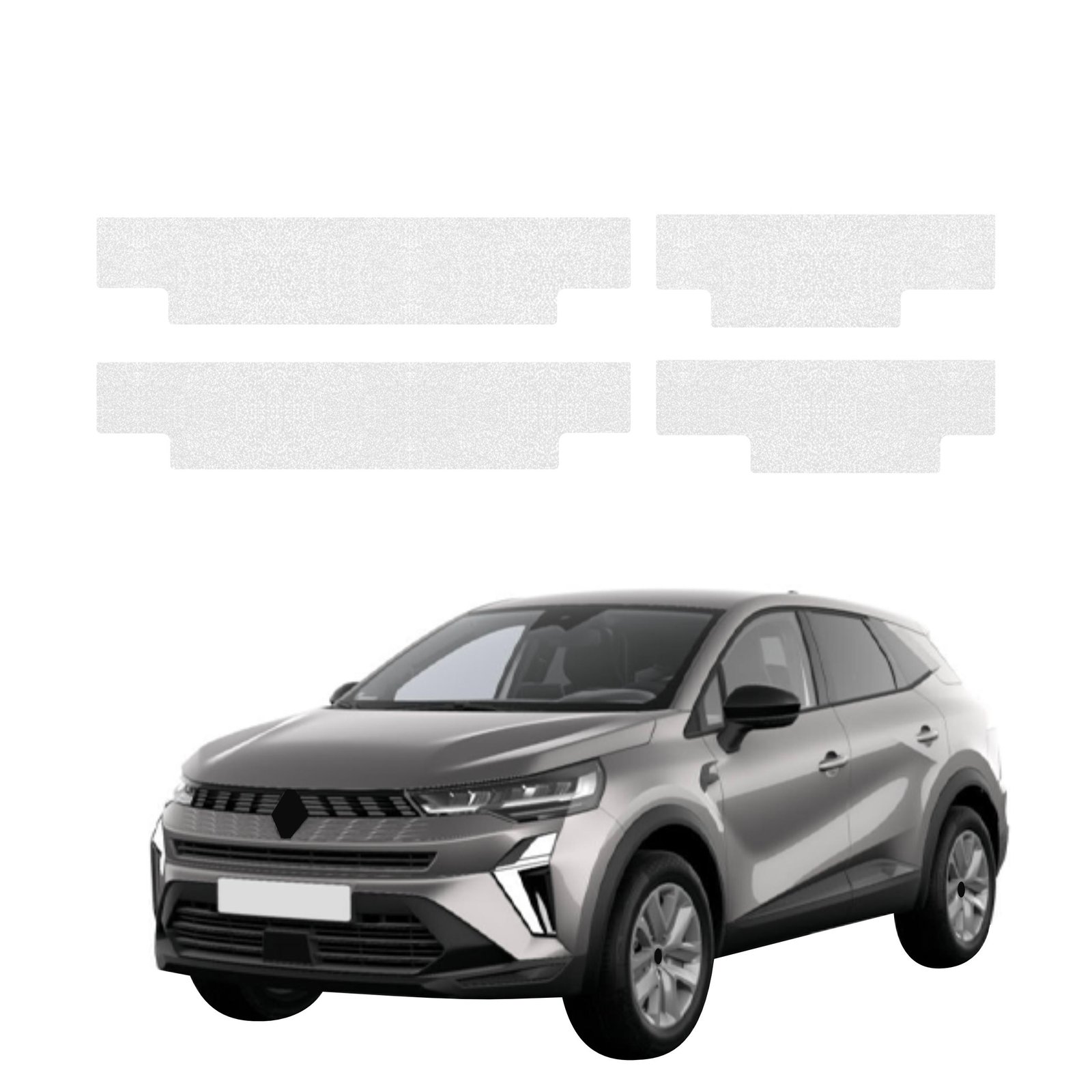 Komplektas 4w1 Bespalvė techninė apsauginė danga visiems slenksčiams Renault Symbioz (2024-2026) GRIZZ HeavyDuty Clear