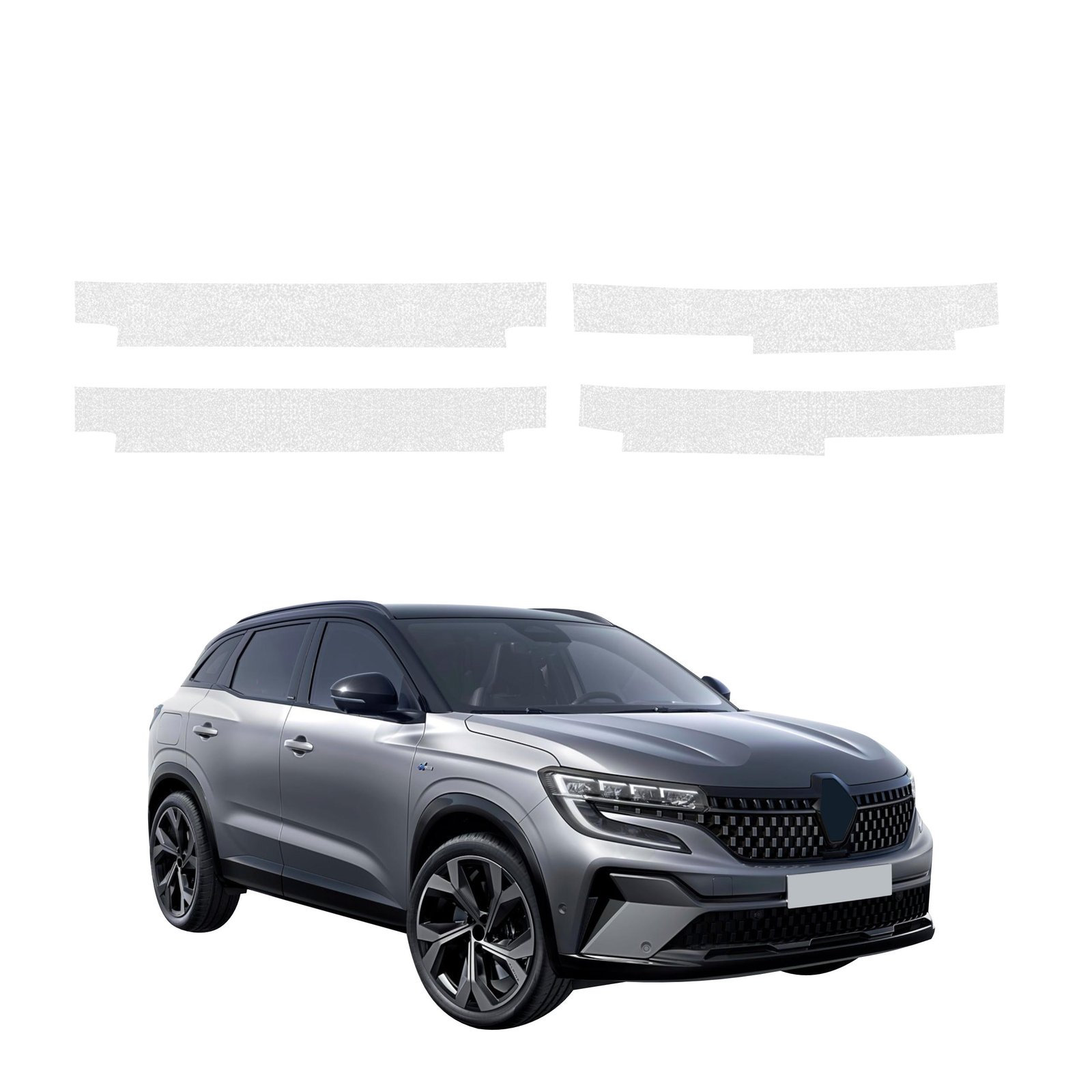 Komplektas 4w1 Bespalvė techninė apsauginė danga slenksčiams Renault Austral (2022-2026) GRIZZ HeavyDuty Clear