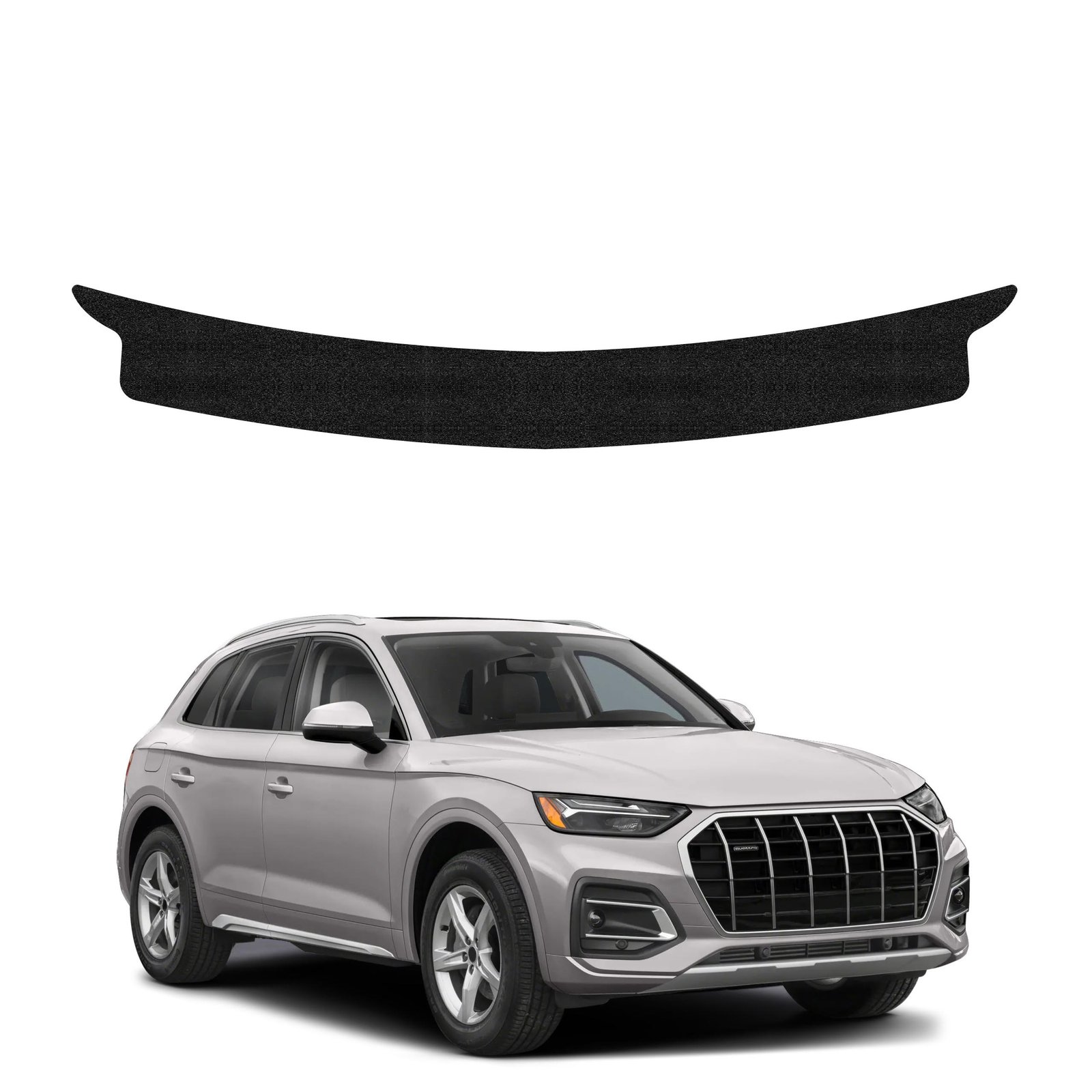 Juoda techninė apsauginė danga bagažinės slenksčiui Audi Q5 (2020-2025) GRIZZ HeavyDuty Black