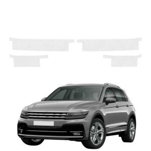 Komplektas 4w1 Bespalvė techninė apsauginė danga slenksčiams Volkswagen Tiguan 2 (2016-2020) GRIZZ HeavyDuty Clear