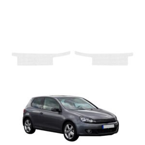 Komplektas 2w1 Bespalvė techninė apsauginė danga slenksčiams Volkswagen Golf 6 hečbekas 3D (2008-2012) GRIZZ HeavyDuty Clear
