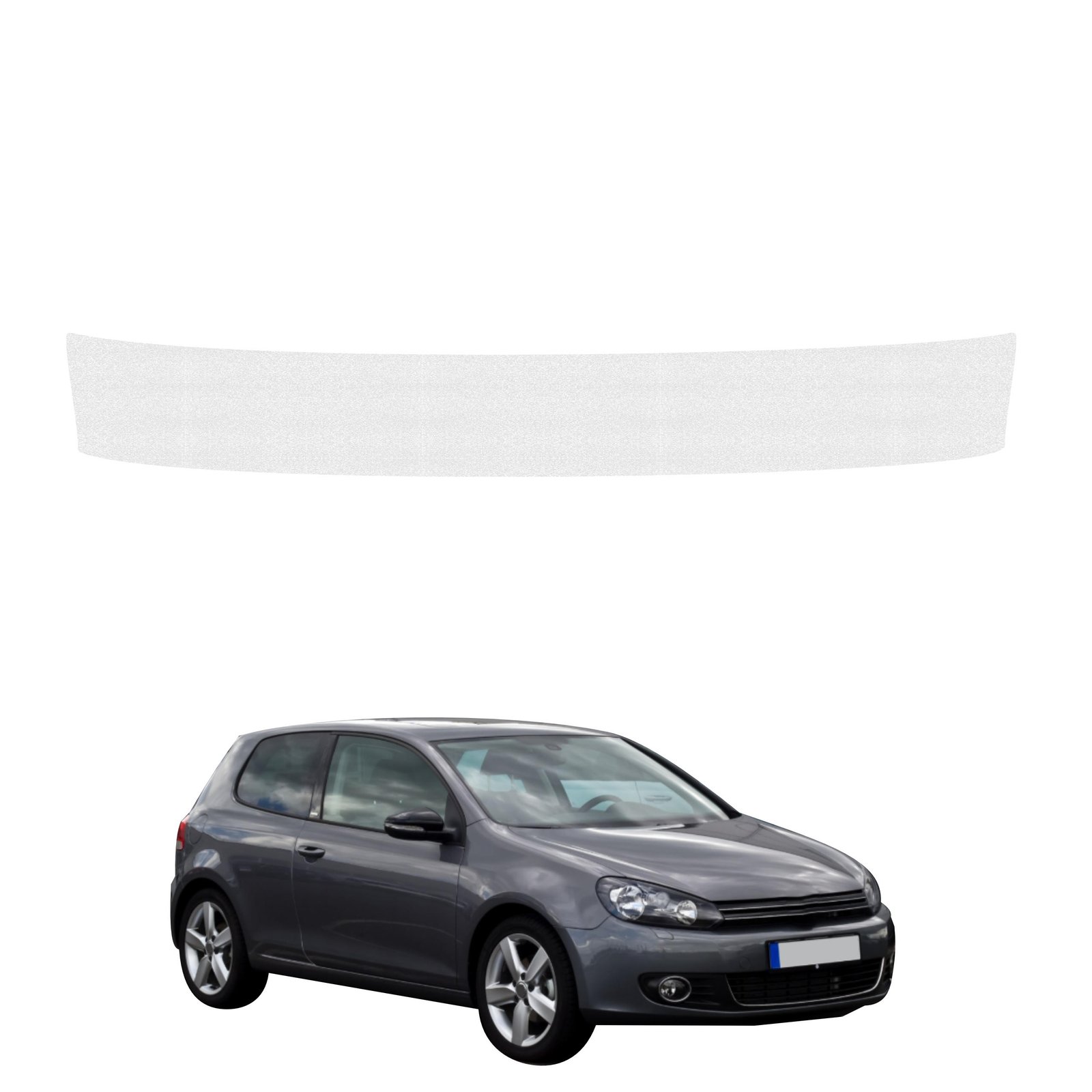 Bespalvė techninė apsauginė danga bagažinės slenksčiui Volkswagen Golf 6 hečbekas 3D (2008-2012) GRIZZ HeavyDuty Clear