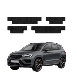 Komplektas 4w1 Juoda techninė apsauginė danga slenksčiams Cupra Ateca (2020-2026) GRIZZ HeavyDuty Black