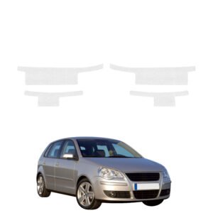 Komplektas 4w1 Bespalvė techninė apsauginė danga slenksčiams Volkswagen Polo hečbekas 5D (2001-2009) GRIZZ HeavyDuty Clear