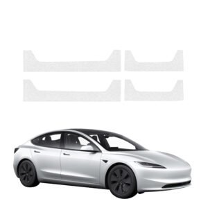 Komplektas 4w1 Bespalvė techninė apsauginė danga slenksčiams Tesla Model 3 (2021-2025) GRIZZ HeavyDuty Clear