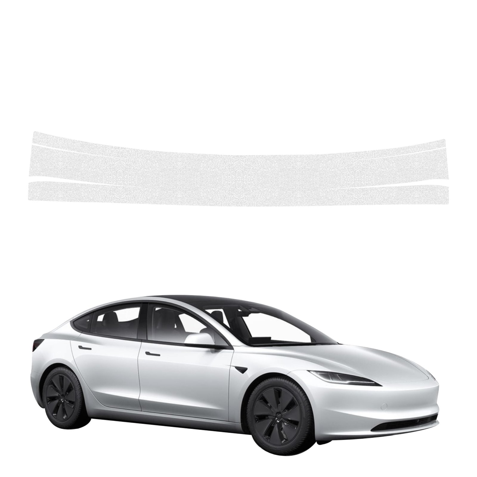 Bespalvė techninė apsauginė danga bagažinės slenksčiui Tesla Model 3 (2021-2025) GRIZZ HeavyDuty Clear