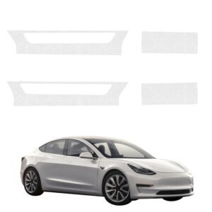 Komplektas 4w1 Bespalvė techninė apsauginė danga slenksčiams Tesla Model 3 (2017-2020) GRIZZ HeavyDuty Clear