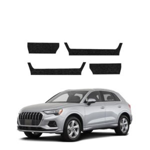 Komplektas 4w1 Juoda techninė apsauginė danga slenksčiams Audi Q3 Sportback (2018-2025) GRIZZ HeavyDuty Black