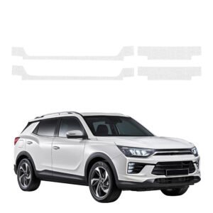 Komplektas 4w1 Bespalvė techninė apsauginė danga slenksčiams SsangYong Korando (2023-2026) GRIZZ HeavyDuty Clear