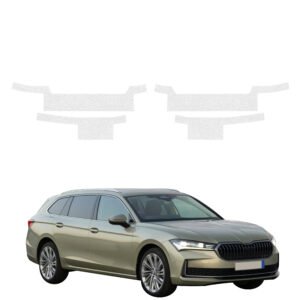Komplektas 4w1 Bespalvė techninė apsauginė danga slenksčiams Skoda Superb 4 Combi (2024-2026) GRIZZ HeavyDuty Clear