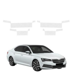 Komplektas 4w1 Bespalvė techninė apsauginė danga slenksčiams Skoda Superb 3 Liftback (2019-2023) GRIZZ HeavyDuty Clear