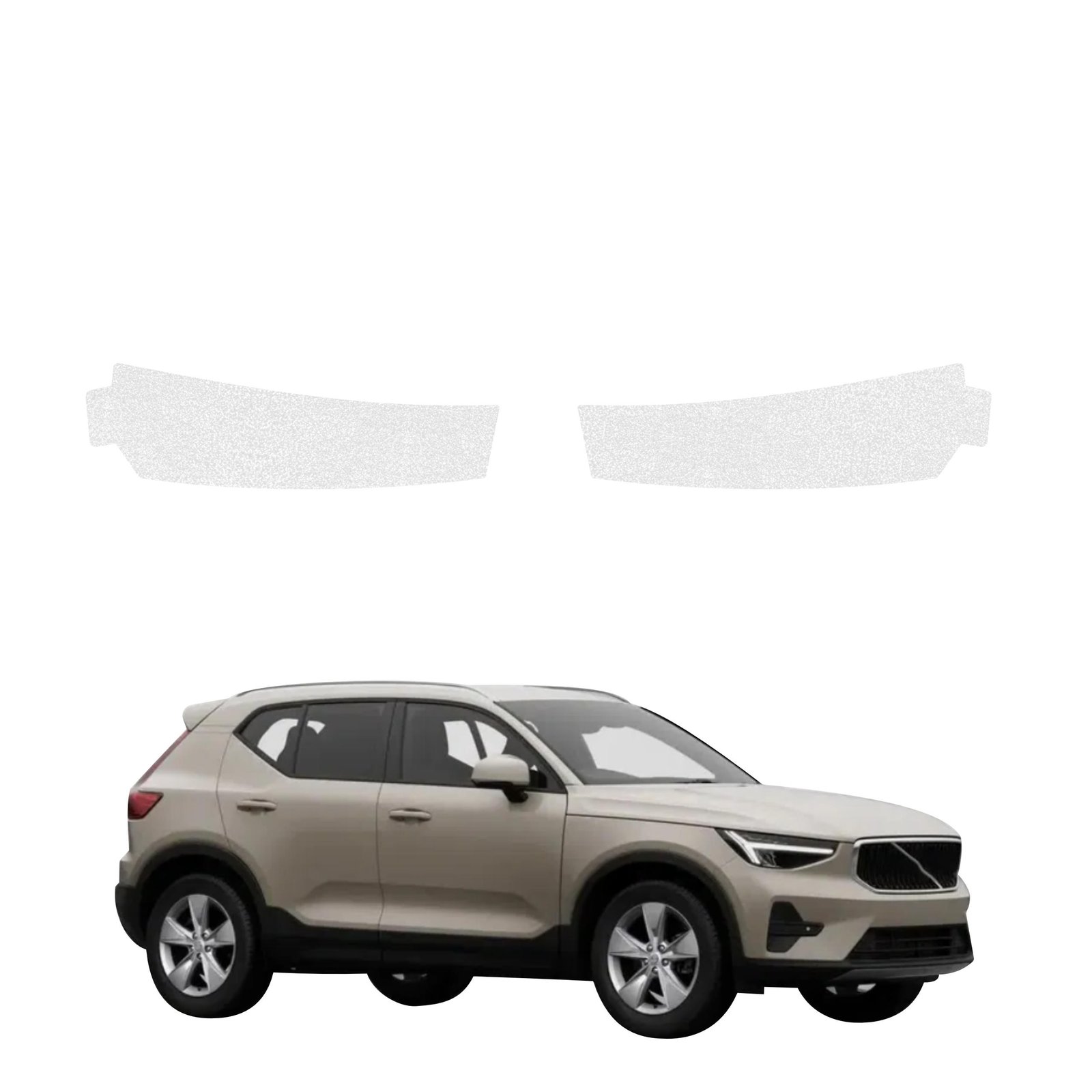 Komplektas 2w1 Bespalvė techninė apsauginė danga bagažinės slenksčiui Volvo XC40 (2022-2026) GRIZZ HeavyDuty Clear