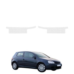 Komplektas 2w1 Bespalvė techninė apsauginė danga slenksčiams Volkswagen Golf 5 hečbekas 3D (2003-2009) GRIZZ HeavyDuty Clear