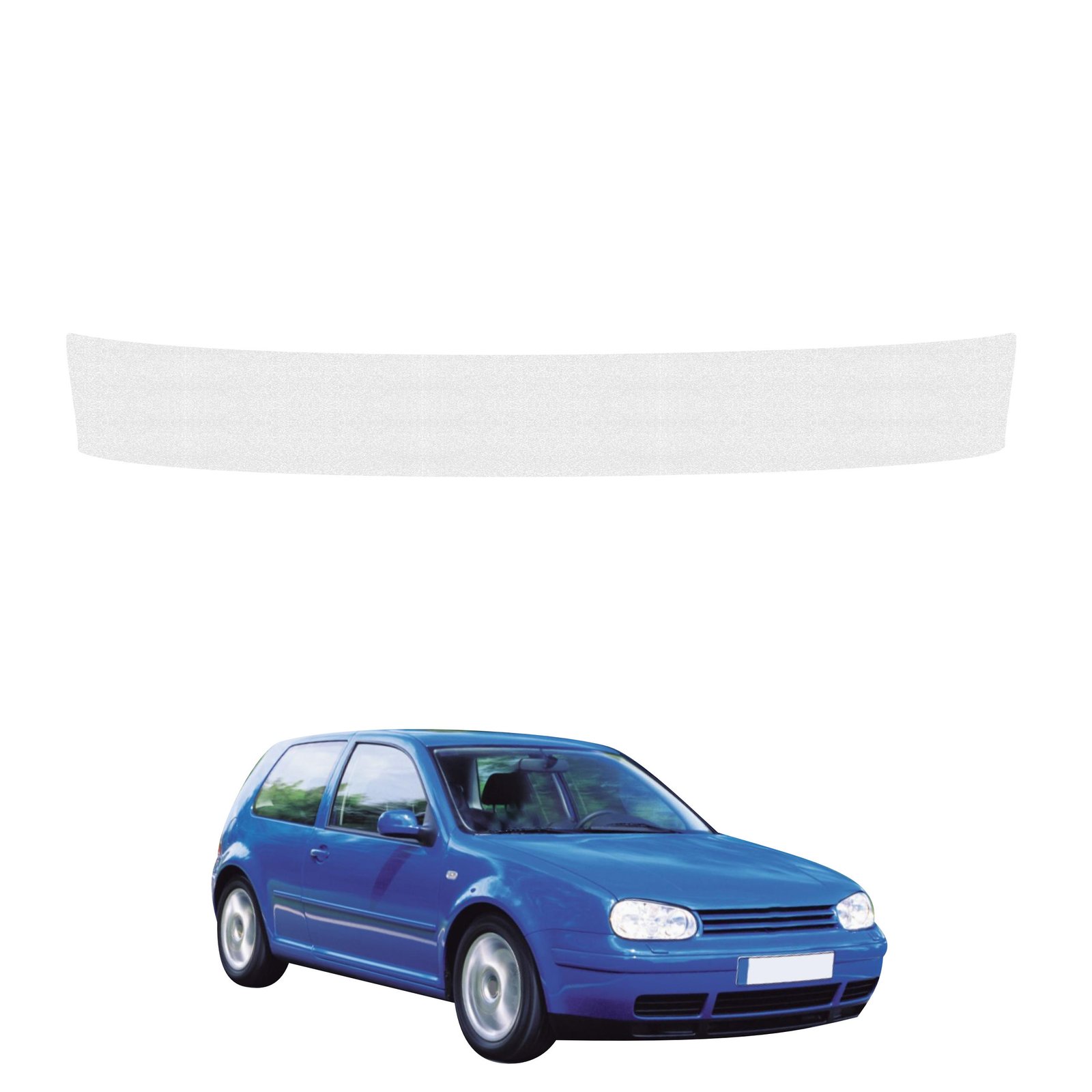 Bespalvė techninė apsauginė danga bagažinės slenksčiui Volkswagen Golf 4 hečbekas 3D (1997-2003) GRIZZ HeavyDuty Clear