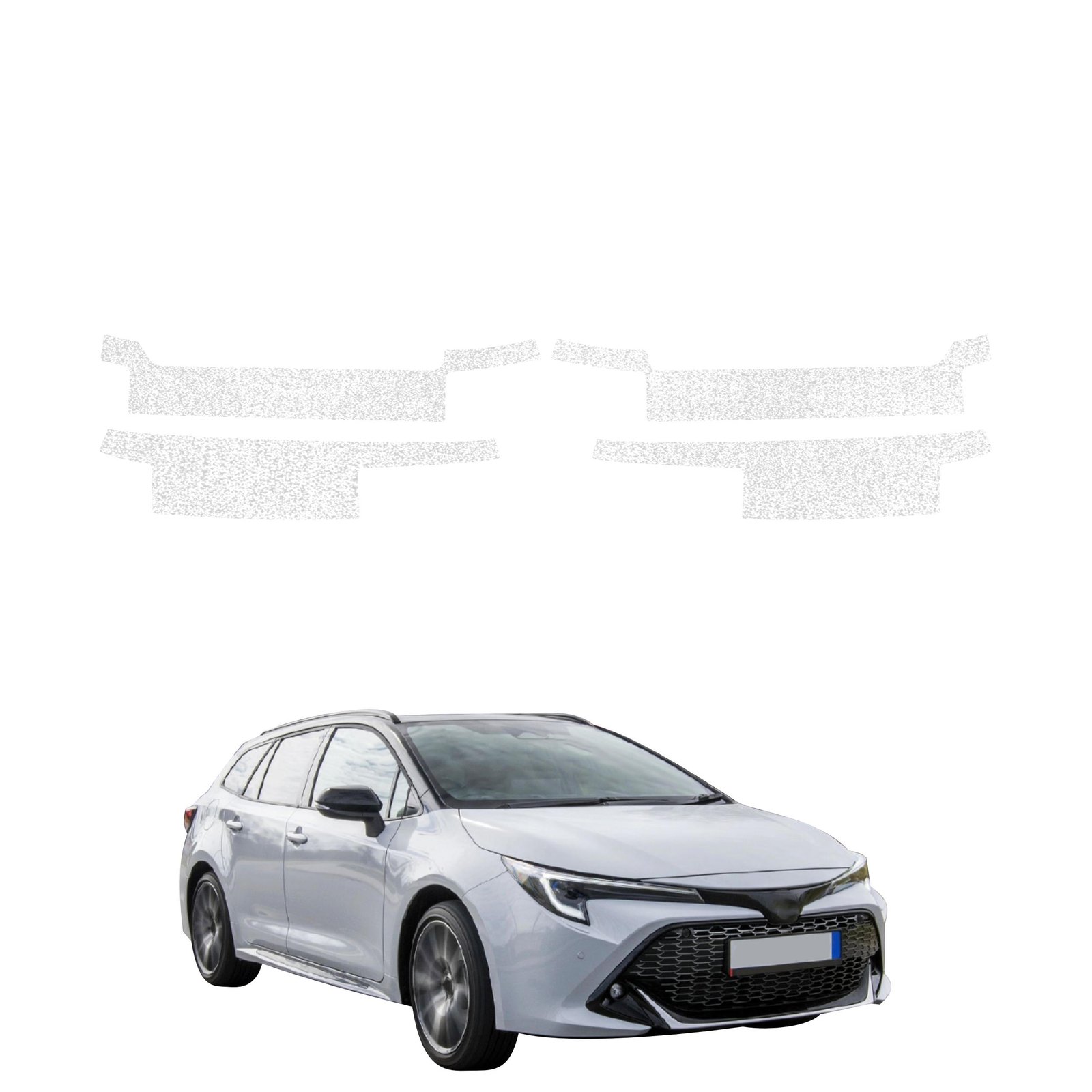 Komplektas 4w1 Bespalvė techninė apsauginė danga slenksčiams Toyota Corolla universalas (2019-2022) GRIZZ HeavyDuty Clear