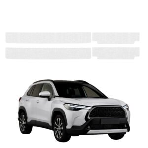 Komplektas 4w1 Bespalvė techninė apsauginė danga slenksčiams Toyota Corolla Cross (2022-2026) GRIZZ HeavyDuty Clear
