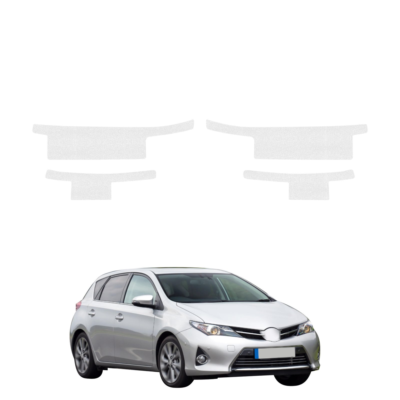 Komplektas 4w1 Bespalvė techninė apsauginė danga slenksčiams Toyota Auris (2012-2015) GRIZZ HeavyDuty Clear