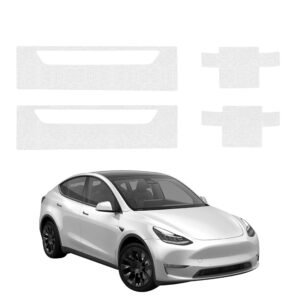Komplektas 4w1 Bespalvė techninė apsauginė danga slenksčiams Tesla Model Y (2020-2024) GRIZZ HeavyDuty Clear