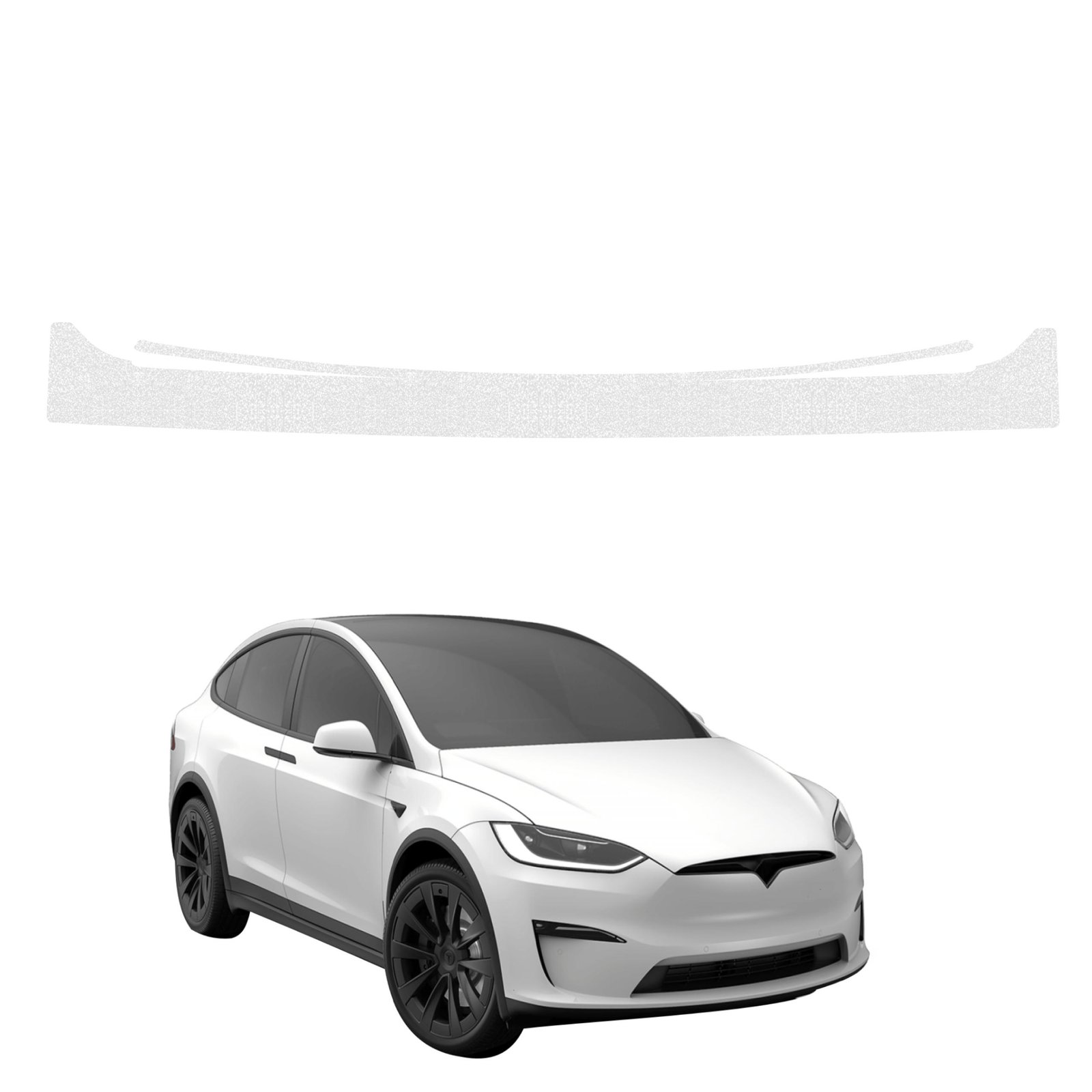 Bespalvė techninė apsauginė danga bagažinės slenksčiui Tesla Model X (2021-2026) GRIZZ HeavyDuty Clear
