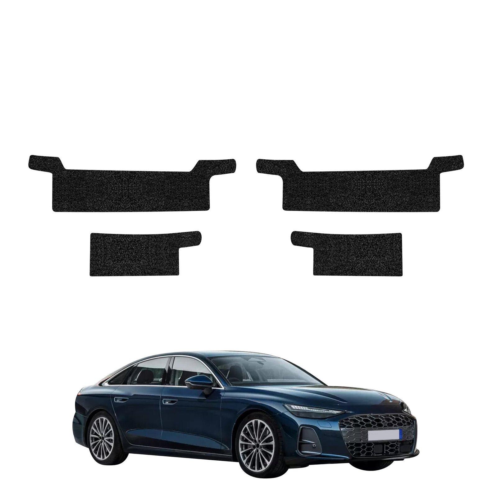 Komplektas 4w1 Juoda techninė apsauginė danga slenksčiams Audi A6 C9 Limousine (2025-2026) GRIZZ HeavyDuty Black