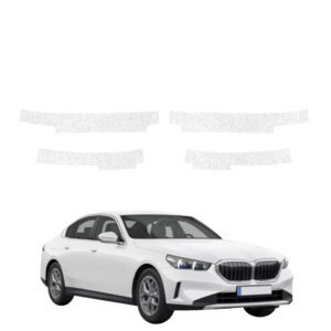 Komplektas 4w1 Balta techninė apsauginė danga slenksčiams BMW 5 Sedan G60 520i (2024-2026) GRIZZ HeavyDuty White