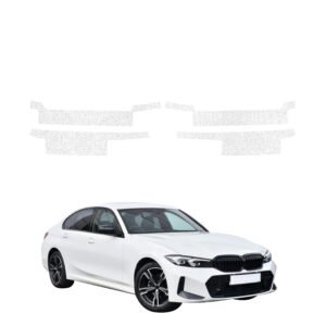 Komplektas 4w1 Balta techninė apsauginė danga slenksčiams BMW 3 G20 Sedan (2022-2026) GRIZZ HeavyDuty White