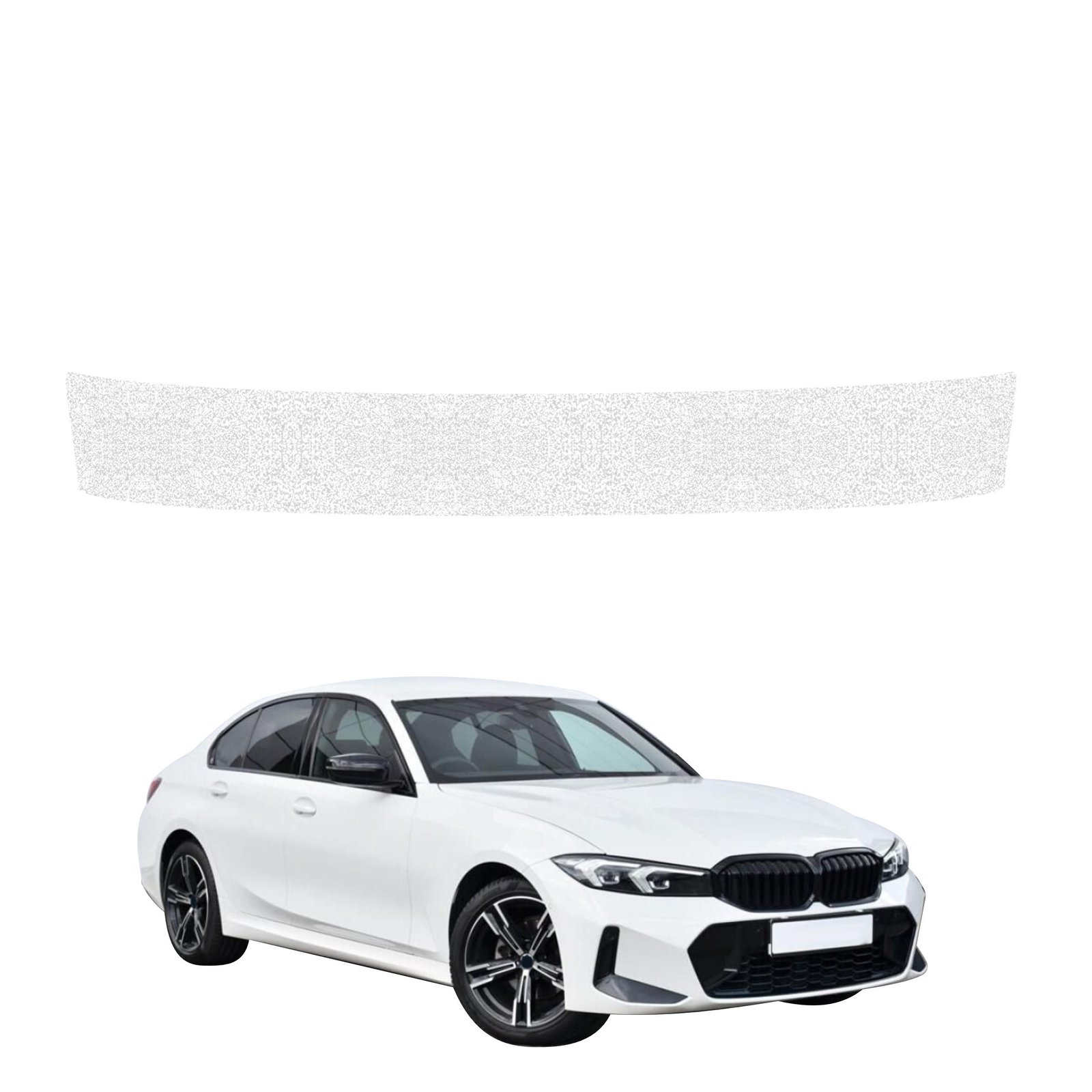 Balta techninė apsauginė danga bagažinės slenksčiui BMW 3 G20 Sedan (2022-2026) GRIZZ HeavyDuty White