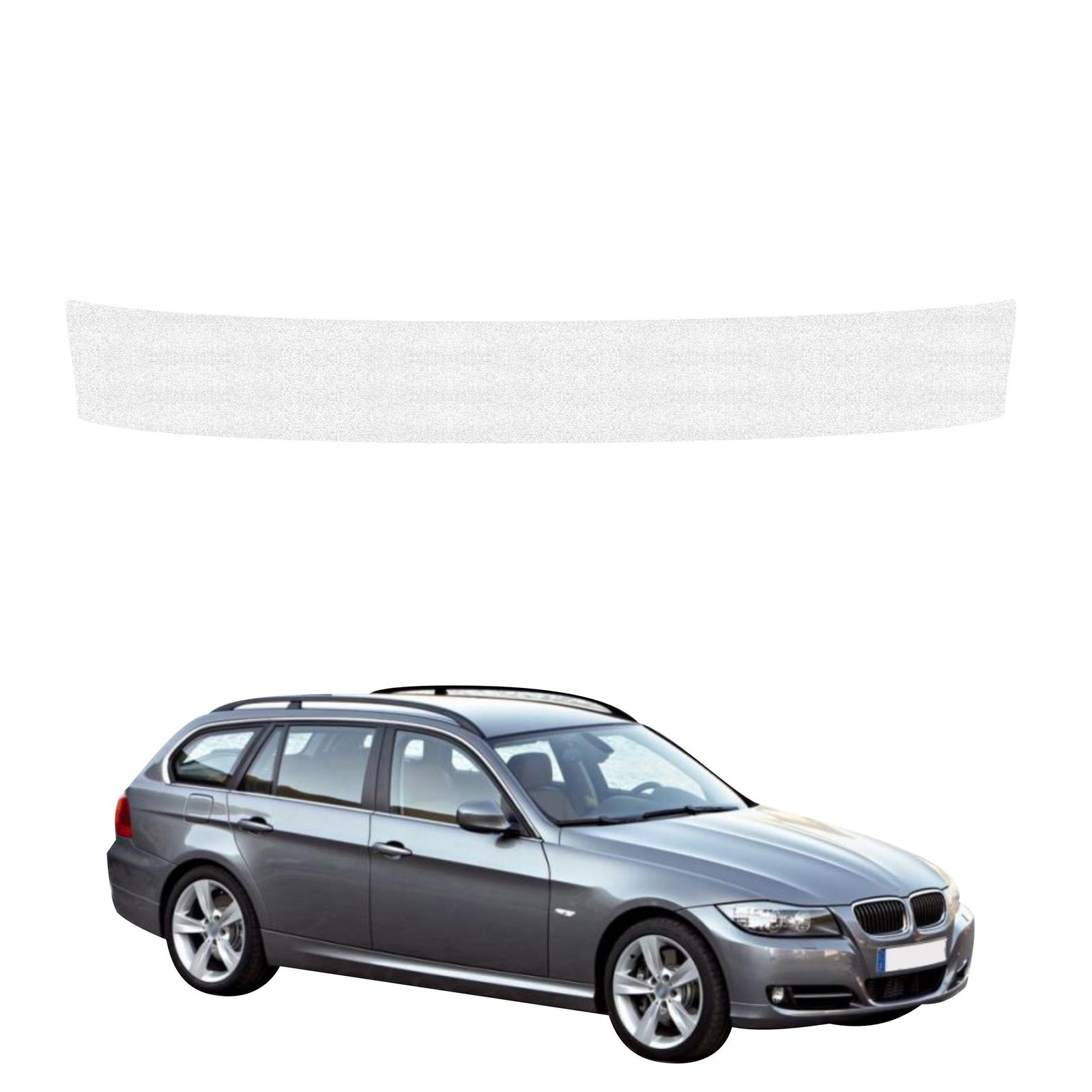 Balta techninė apsauginė danga bagažinės slenksčiui BMW 3 E91 universalas Pre-LCI (2004-2008) GRIZZ HeavyDuty White
