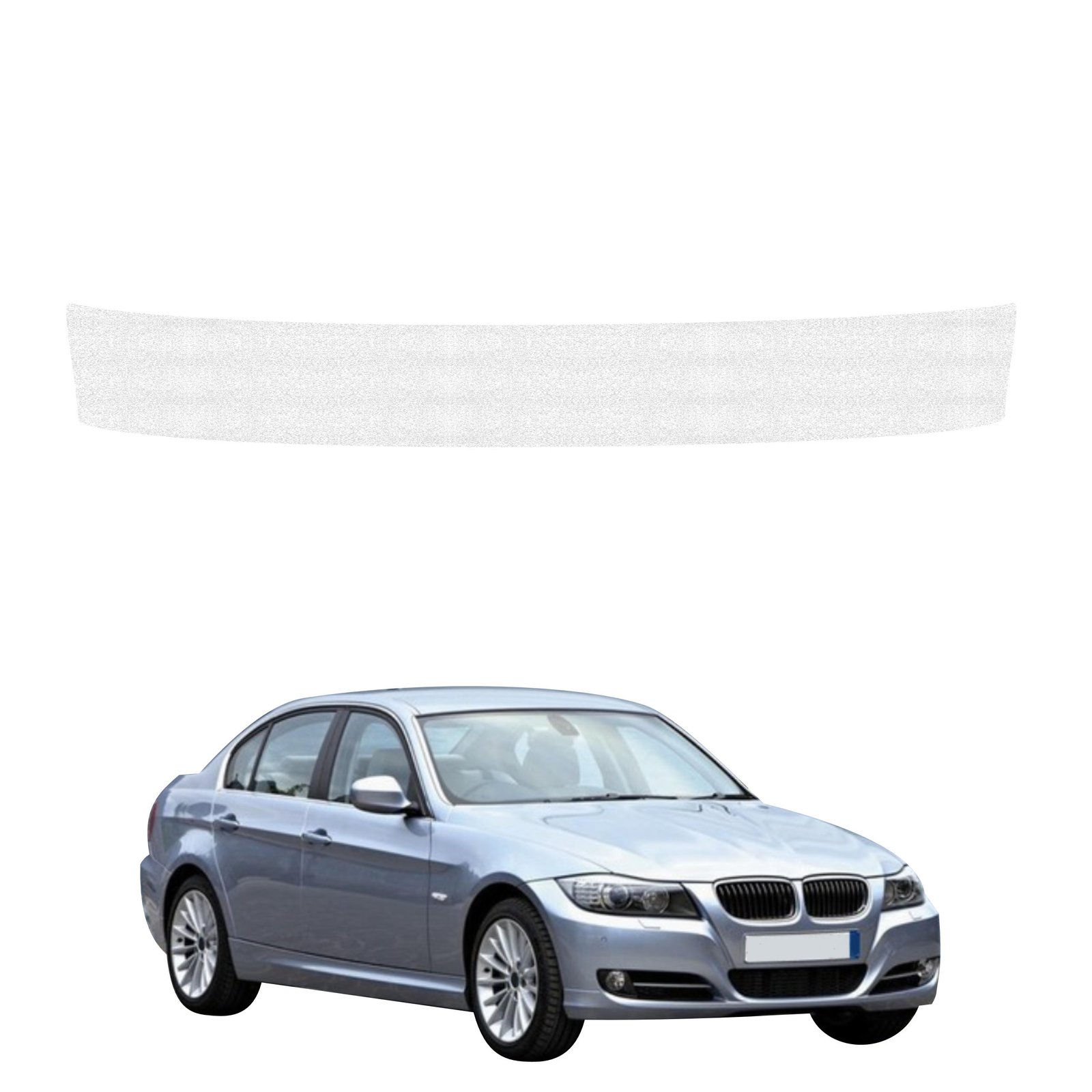 Balta techninė apsauginė danga bagažinės slenksčiui BMW 3 E90 Sedan Pre-LCI (2004-2008) GRIZZ HeavyDuty White