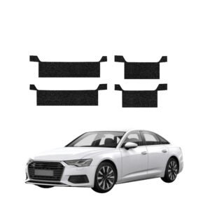 Komplektas 4w1 Juoda techninė apsauginė danga slenksčiams Audi A6 C8 Sedan (2018-2023) GRIZZ HeavyDuty Black