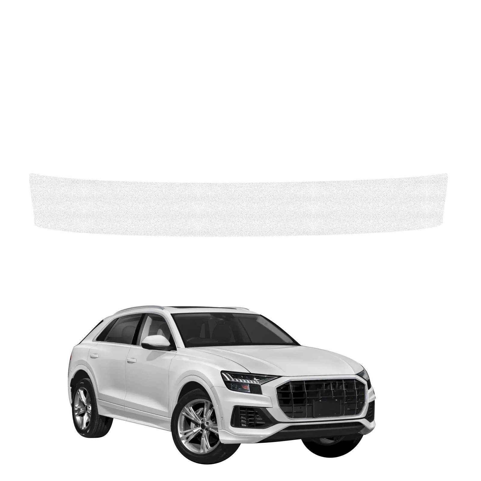 Balta techninė apsauginė danga bagažinės slenksčiui Audi Q8 (2018-2026) GRIZZ HeavyDuty White