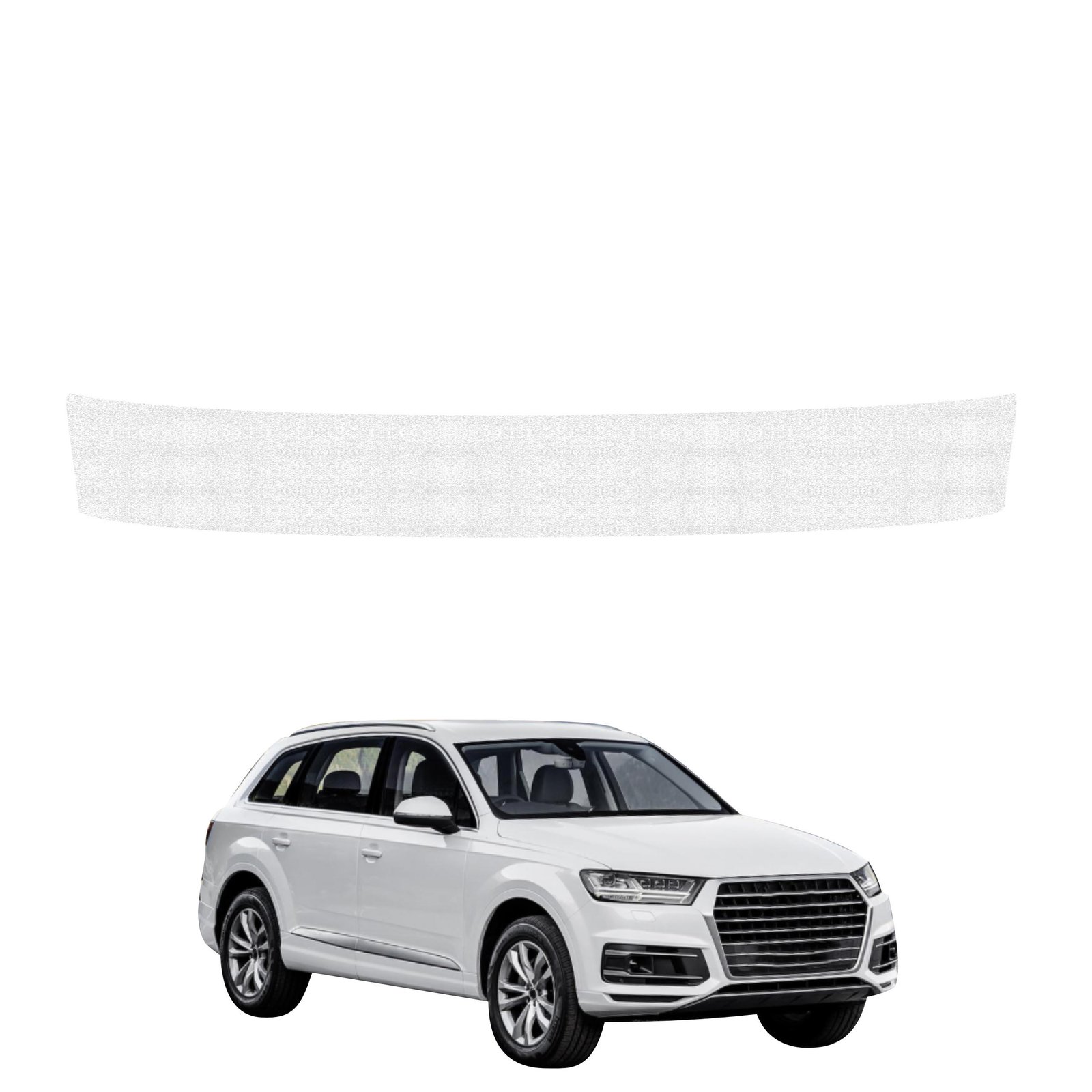 Balta techninė apsauginė danga bagažinės slenksčiui Audi Q7 (2015-2019) GRIZZ HeavyDuty White