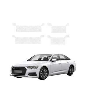 Komplektas 4w1 Balta techninė apsauginė danga slenksčiams Audi A6 C8 Sedan (2018-2023) GRIZZ HeavyDuty White