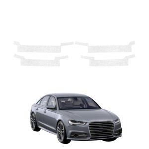 Komplektas 4w1 Balta techninė apsauginė danga slenksčiams Audi A6 C7 Sedan (2011-2014) GRIZZ HeavyDuty White