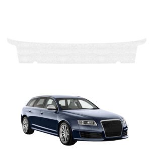 Balta techninė apsauginė danga bagažinės slenksčiui Audi A6 C6 Avant Facelifting (2008-2011) GRIZZ HeavyDuty White