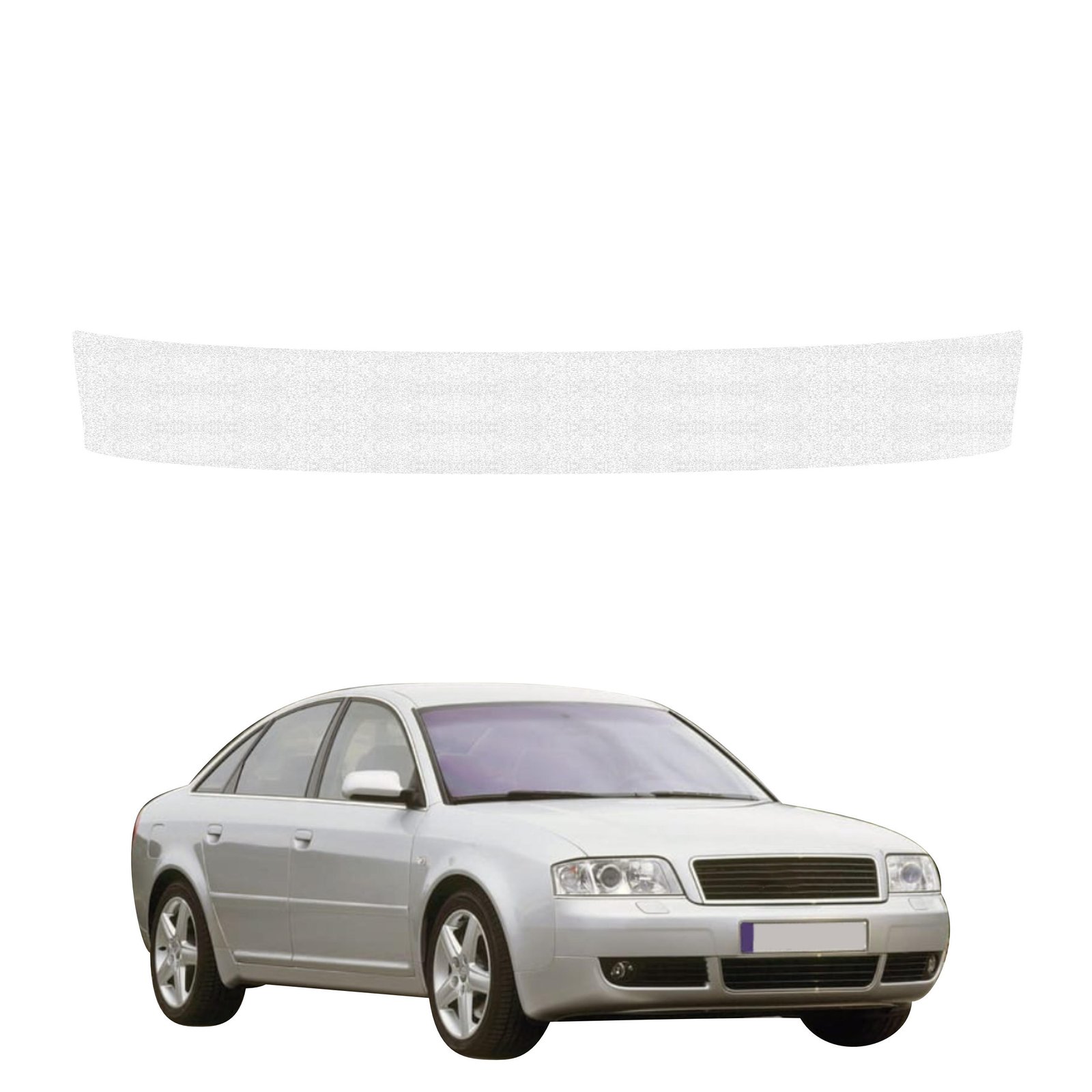Balta techninė apsauginė danga bagažinės slenksčiui Audi A6 C5 Sedan (1997-2004) GRIZZ HeavyDuty White