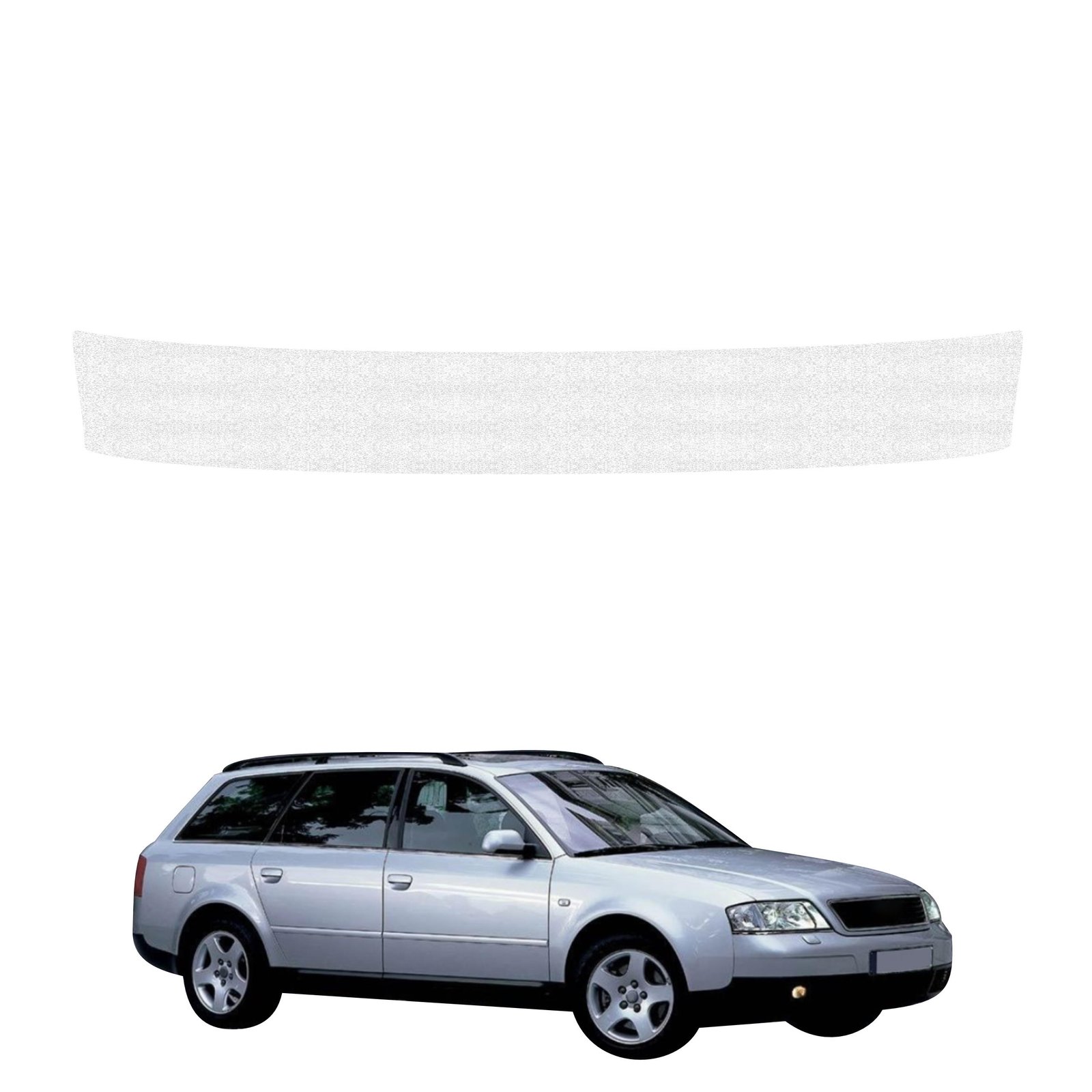 Balta techninė apsauginė danga bagažinės slenksčiui Audi A6 C5 Avant (1998-2004) GRIZZ HeavyDuty White