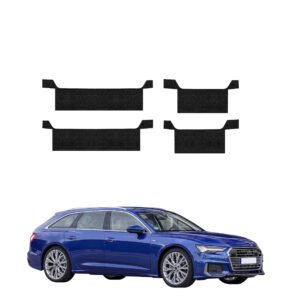 Komplektas 4w1 Juoda techninė apsauginė danga slenksčiams Audi A6 C8 universalas (2018-2023) GRIZZ HeavyDuty Black